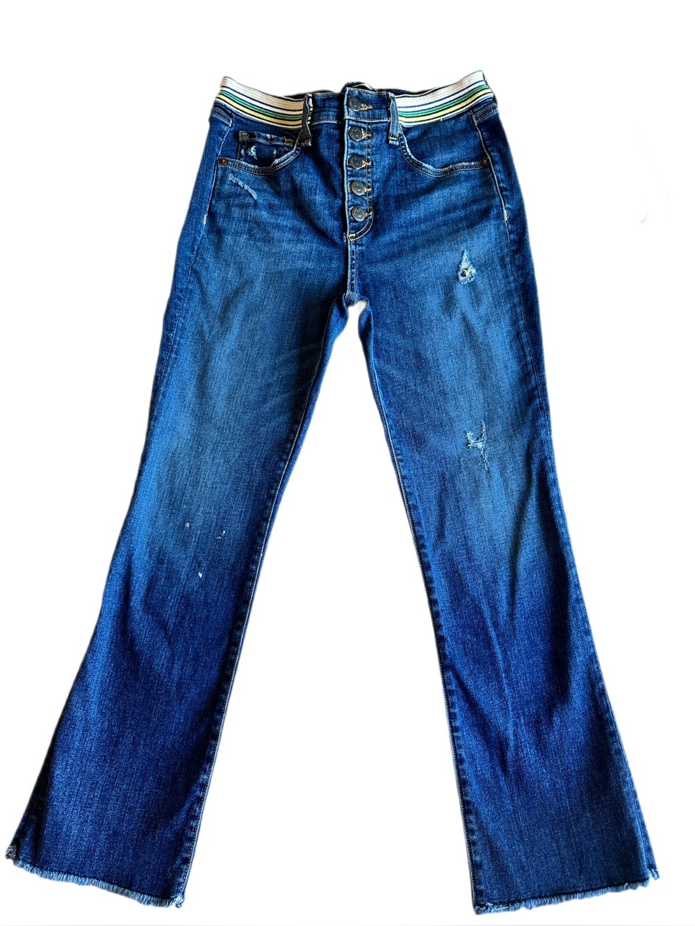 Veronica Beard Carolyn Baby Boot Jeans Allure Wash Elastic Waist 27